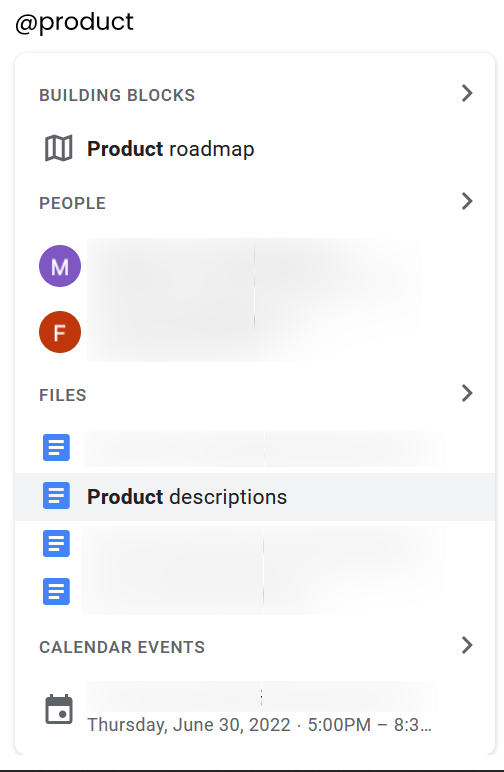 Google Docs menu shortcut