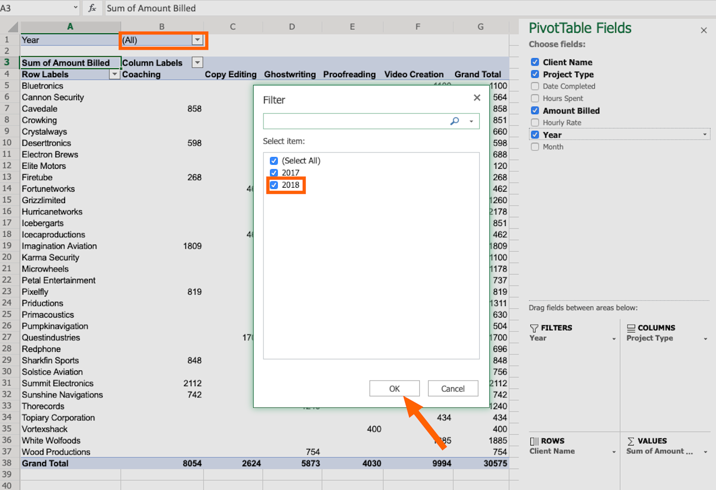 Filtering data