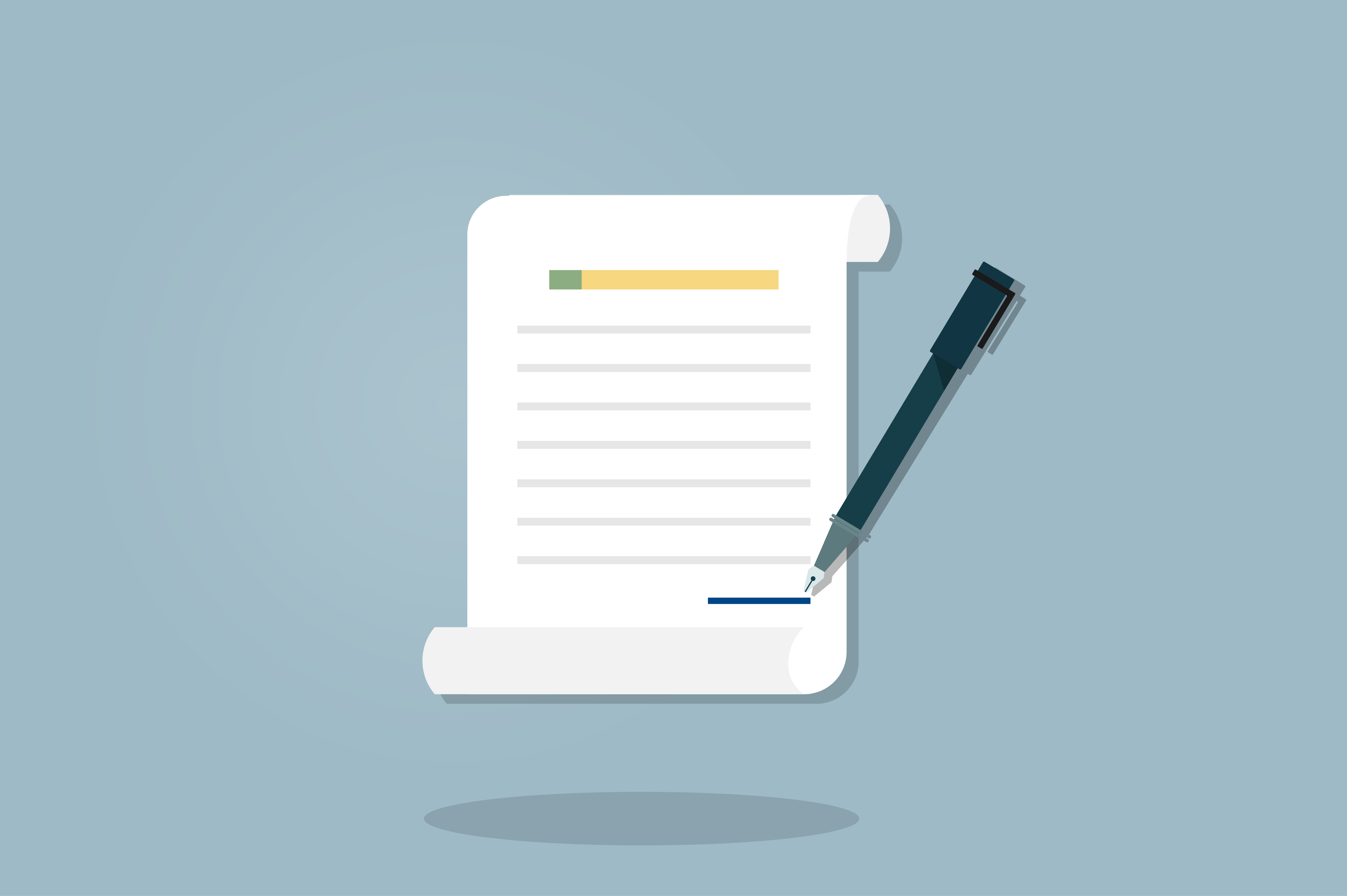 Vector image of a contract