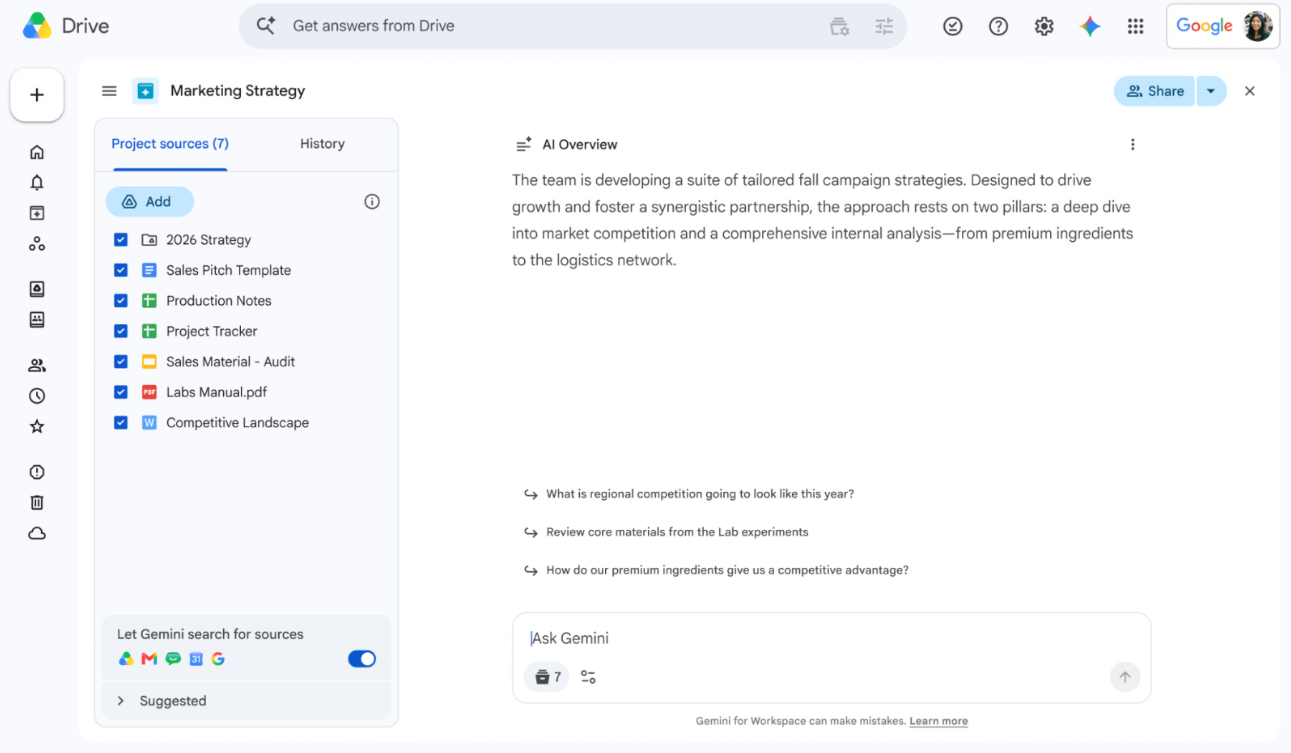 Gemini in Google Drive