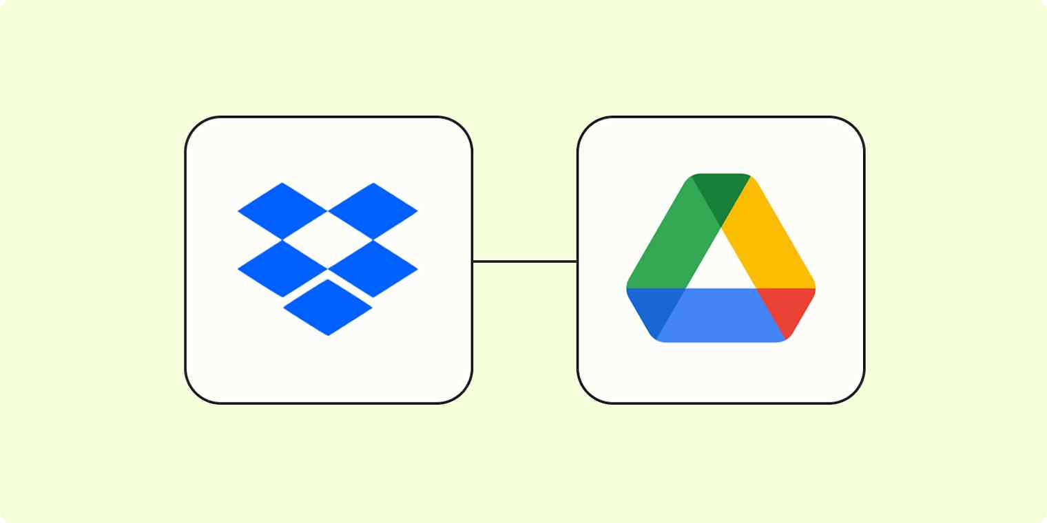 Hero image with the logos of Dropbox and Google Drive