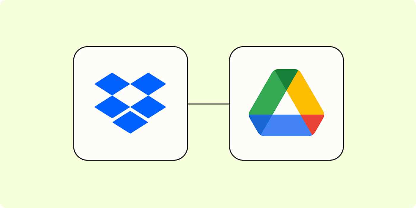 Hero image with the logos of Dropbox and Google Drive