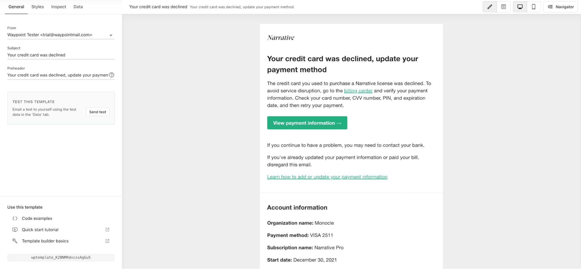 Waypoint, our pick for the best transactional email service for SaaS businesses