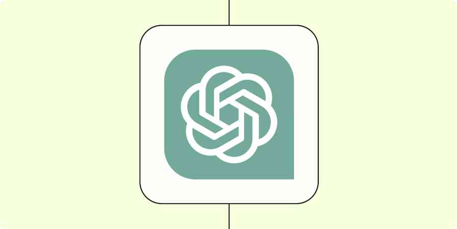 Screenshot of ChatGPT logo on a yellow background