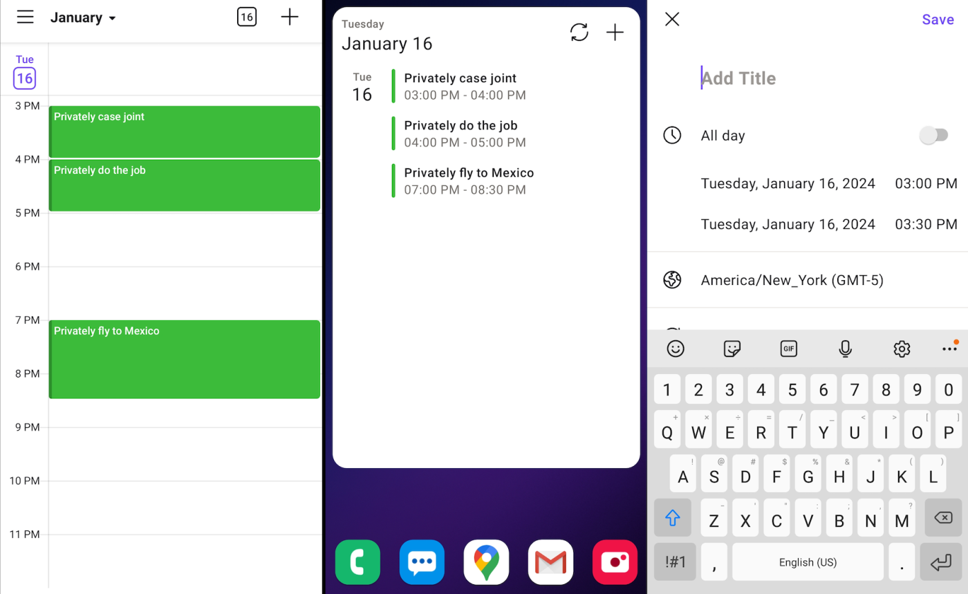 Proton Calendar, our pick for Best Android calendar app for privacy