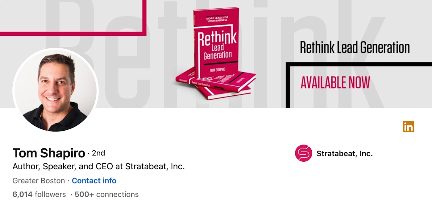 A LinkedIn banner highlighting a product.