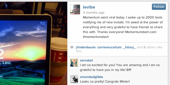 The Momentum app goes viral