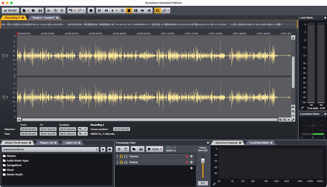 Acoustica, our pick for the best budget alternative to Adobe Audition