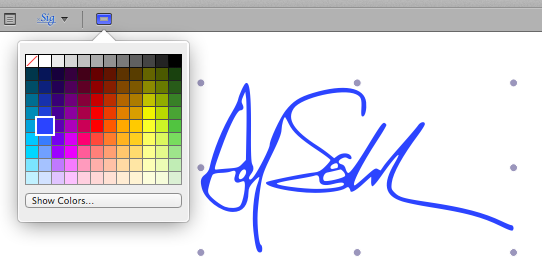 change signature color