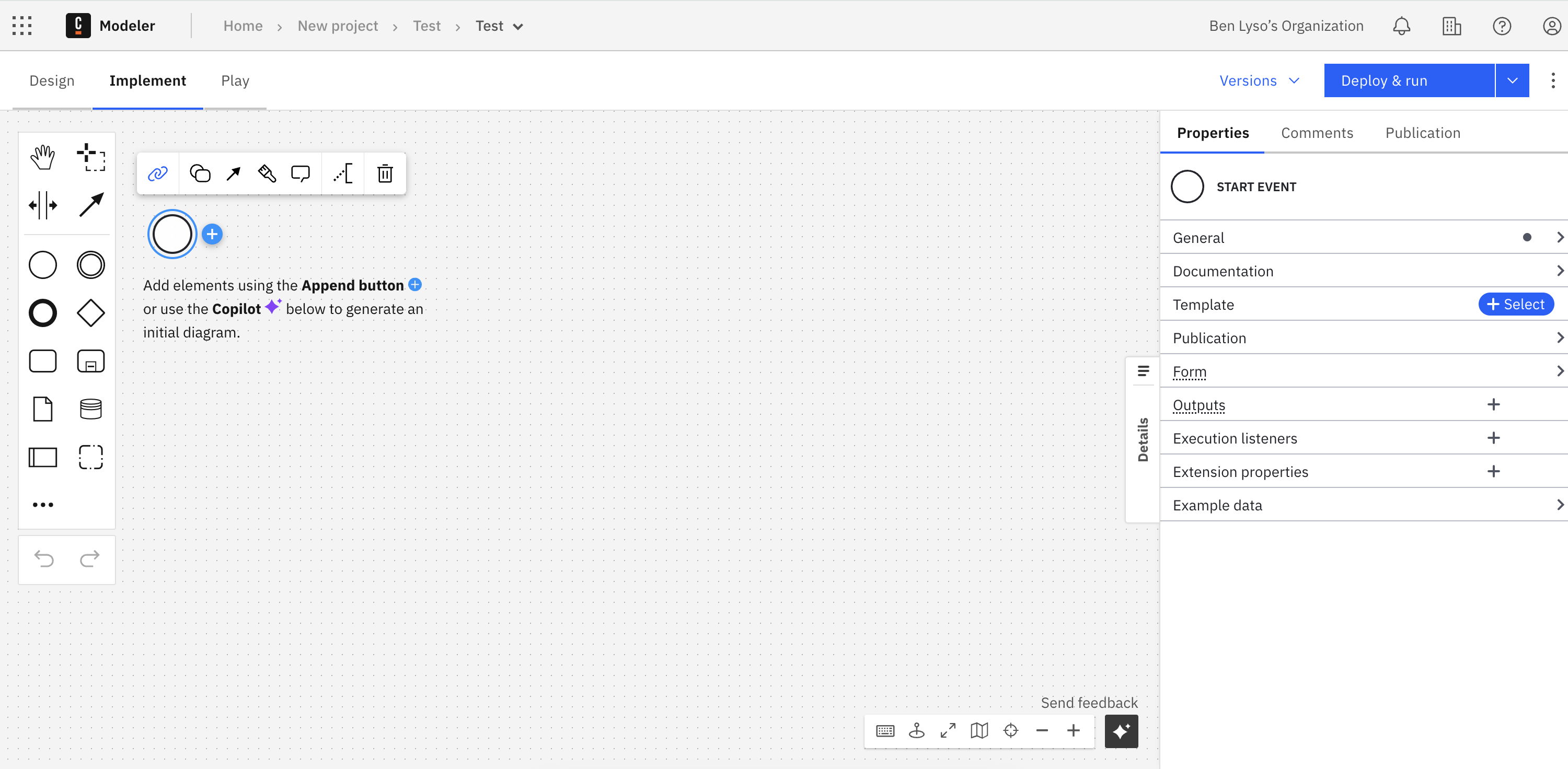 Screenshot of the Camunda interface