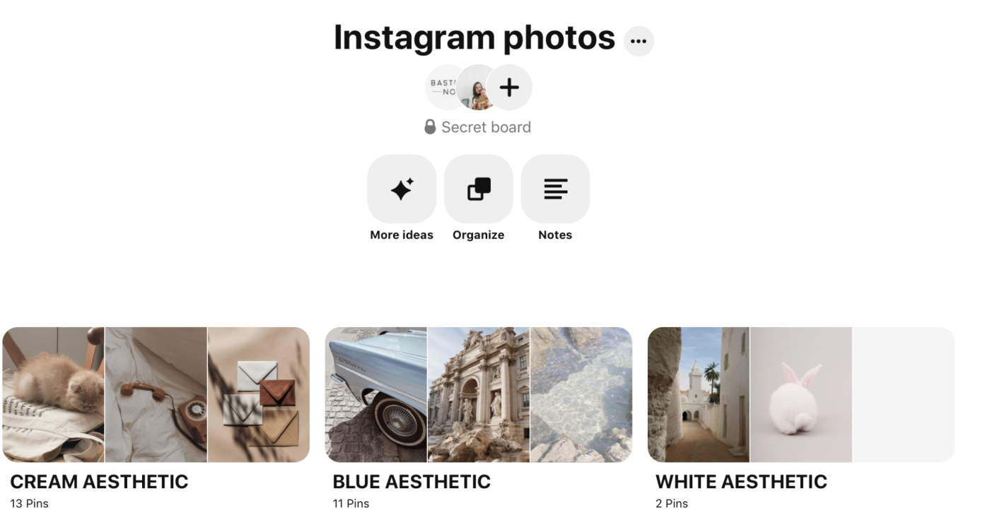 A Pinterest board for Instagram inspiration