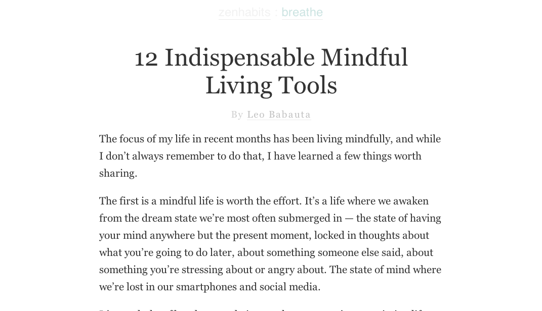 Zenhabits
