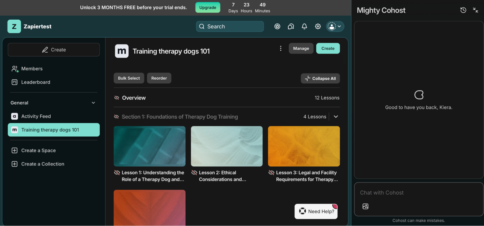 Mighty Networks, our pick for the best online course creation software for building a paid community