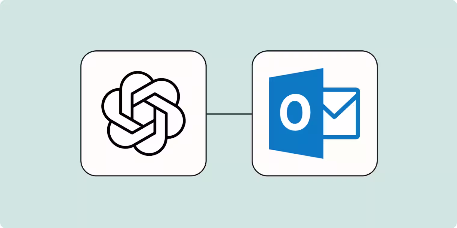 ChatGPT and Outlook logos