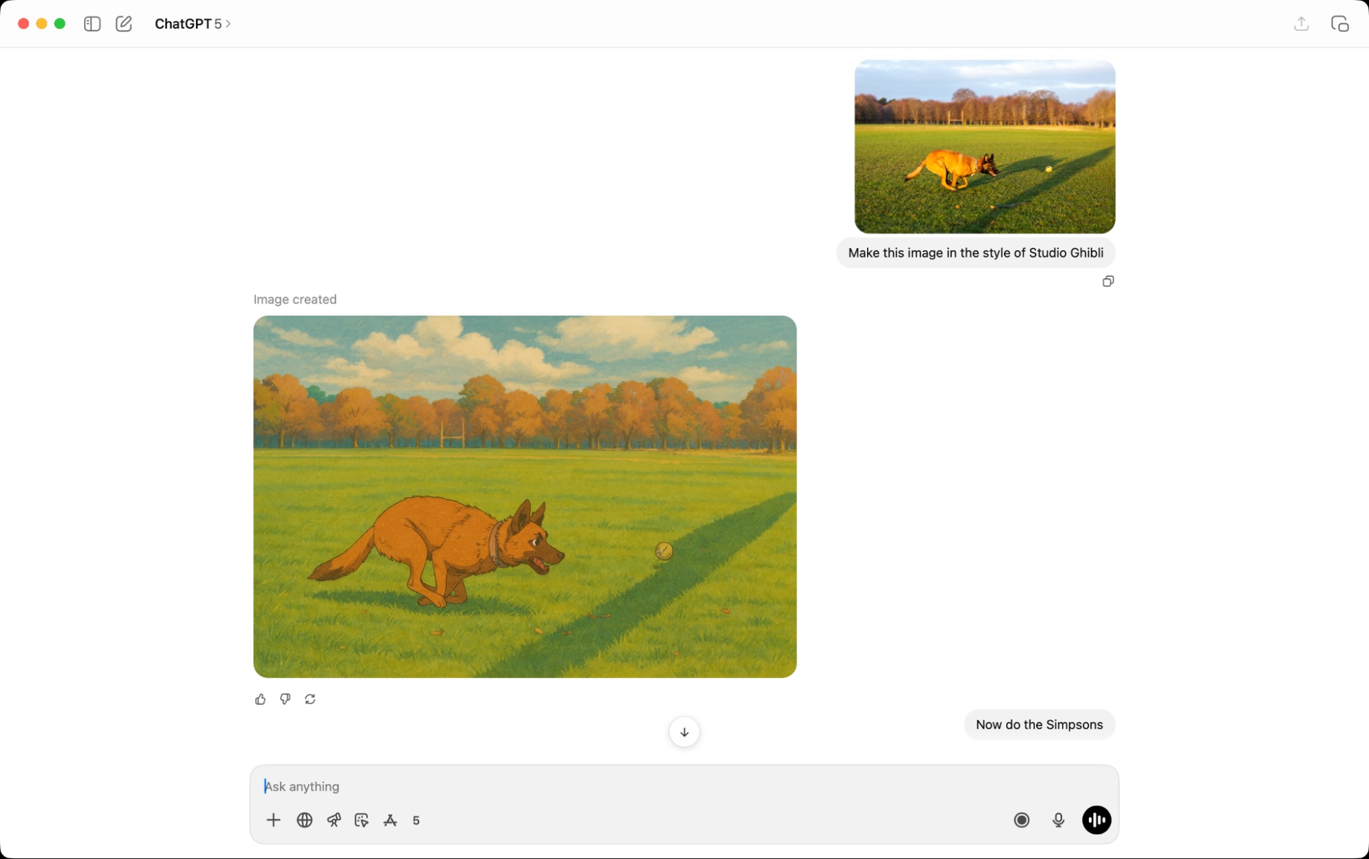 GPT-4o, our pick for the best AI image generator for incorporating AI images into your existing workflows