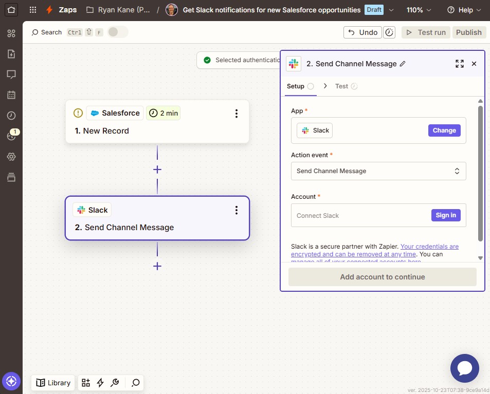 The Zapier editor