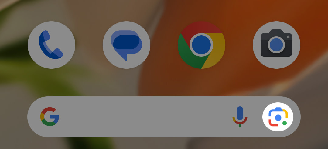 The Google camera icon on the Android home screen