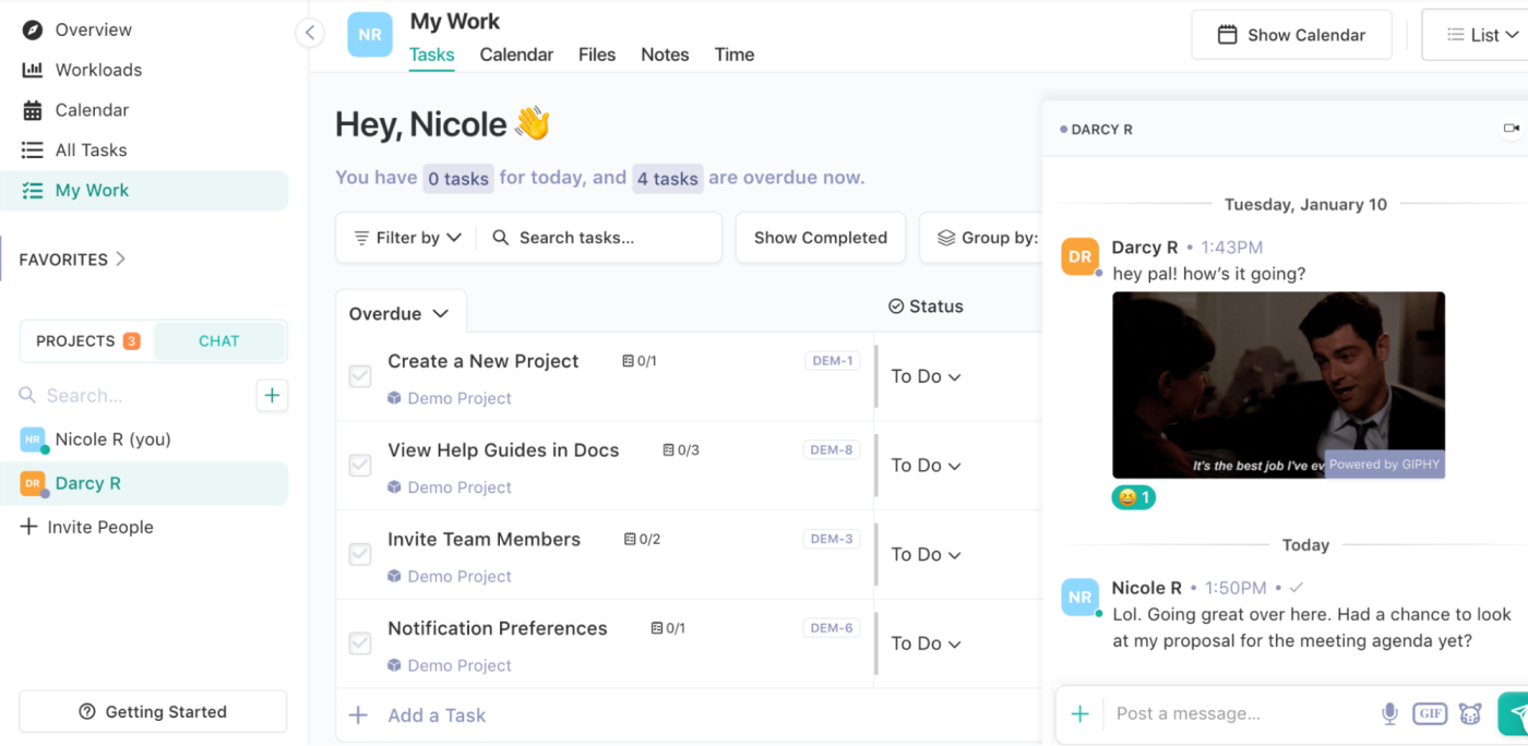 Nifty, our pick for the best enterprise project management software for collaboration