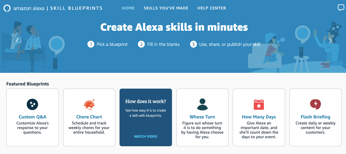 Alexa Skill Blueprints