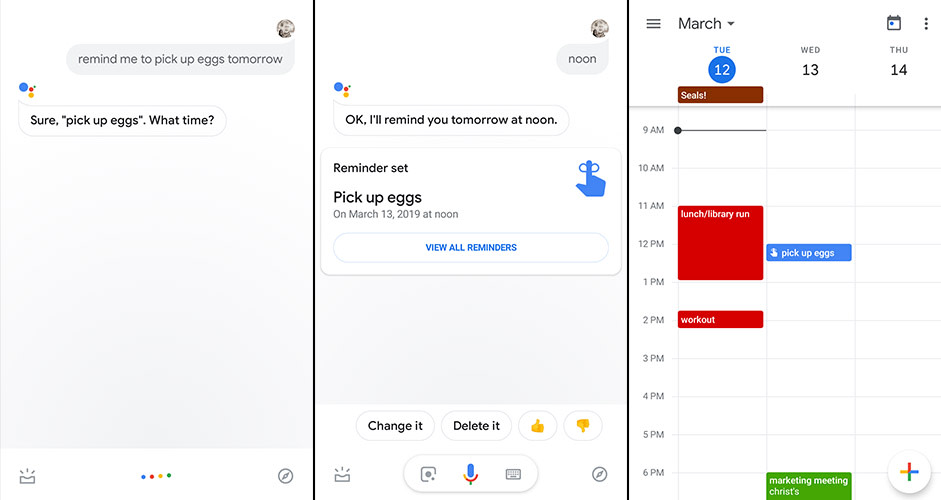 Google Calendar on Google Assistant
