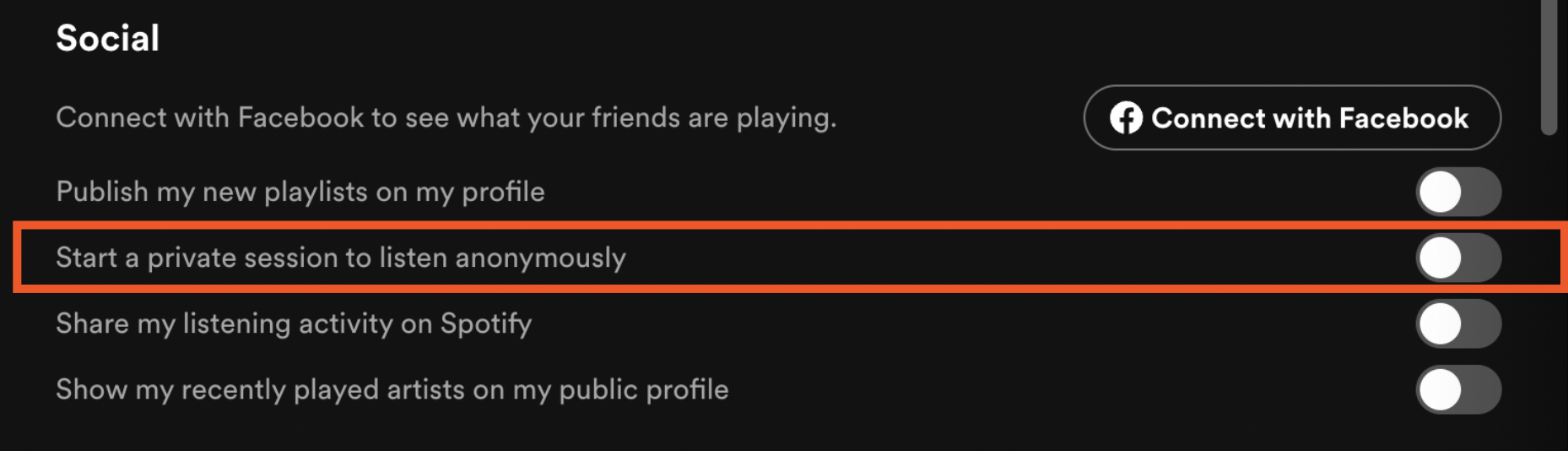 How to make your Spotify private