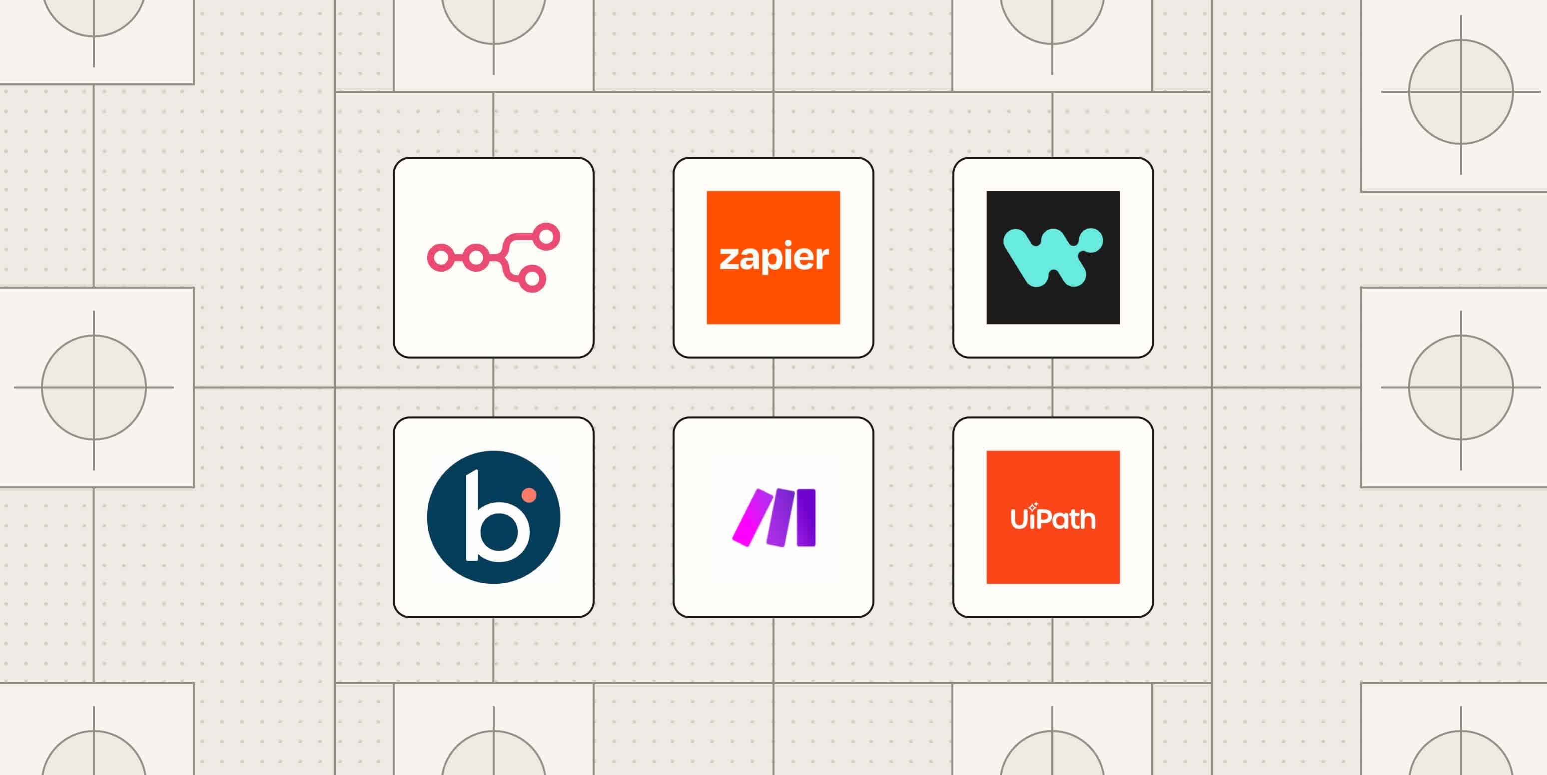 Hero image with the logos of the best Power Automate alternatives