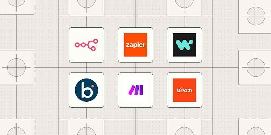 Hero image with the logos of the best Power Automate alternatives