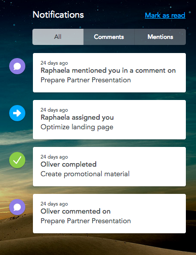 MeisterTask notifications