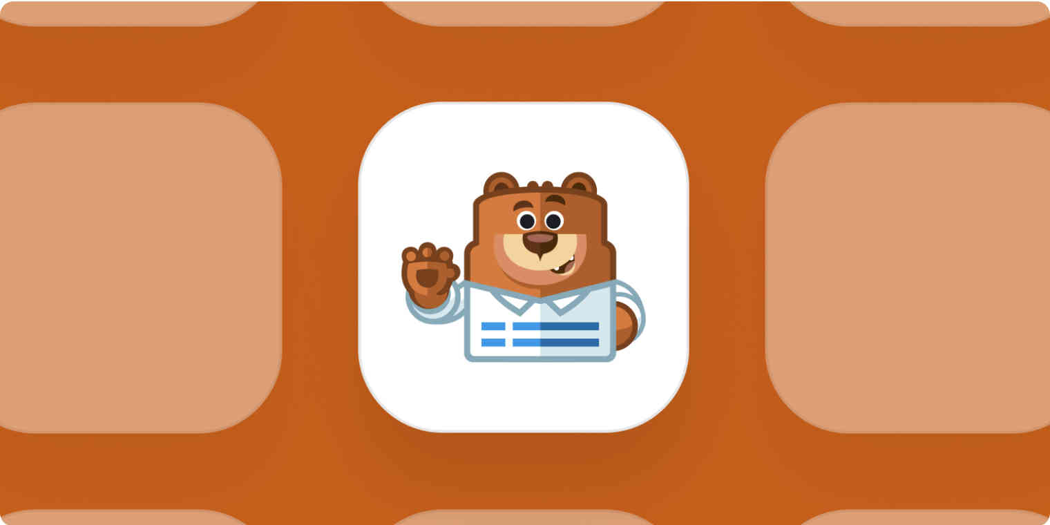 WPForms app logo on brown background