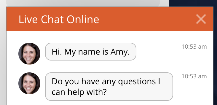 An example of a chatbot