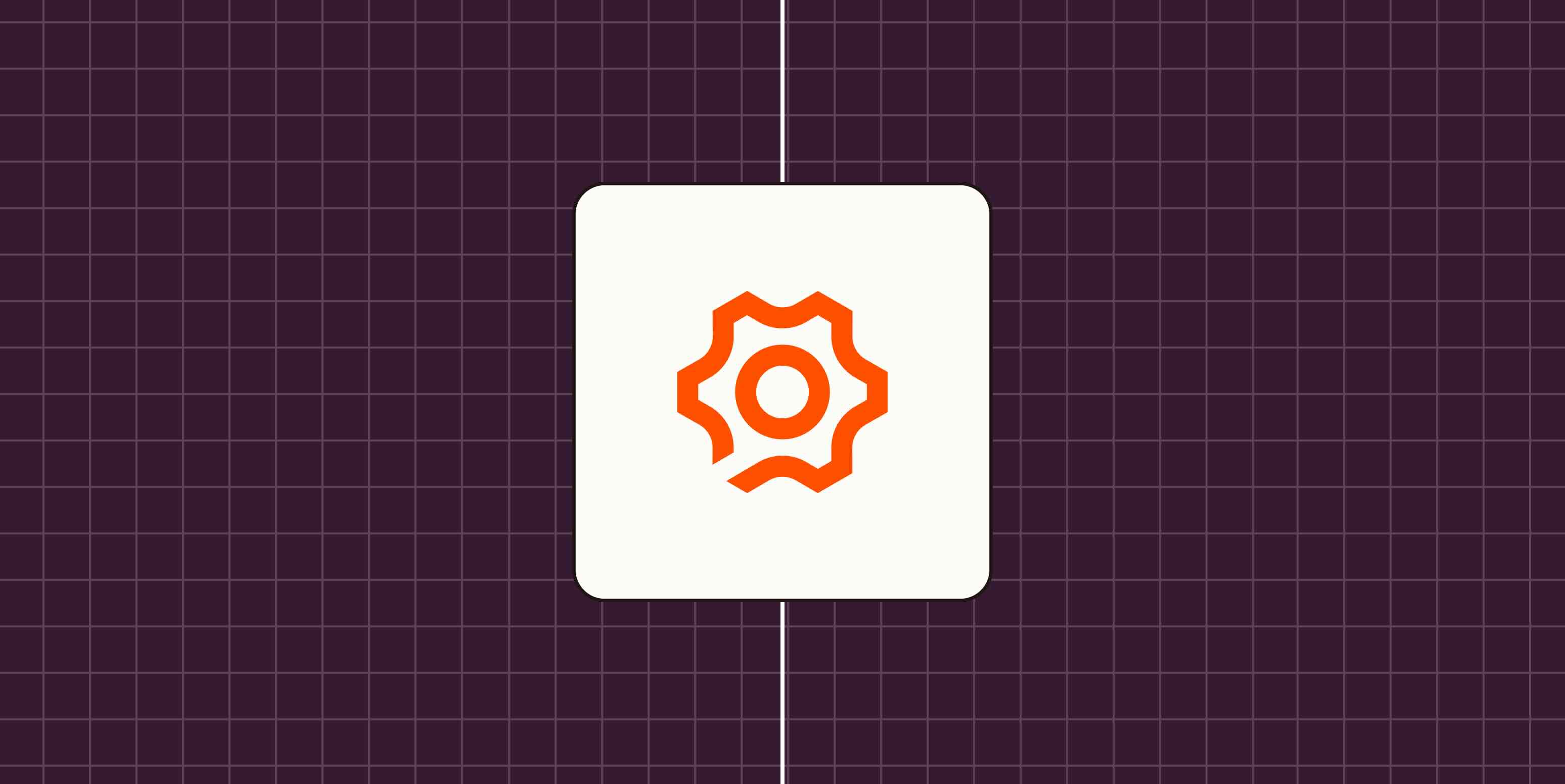 Hero image with a cog icon representing automation