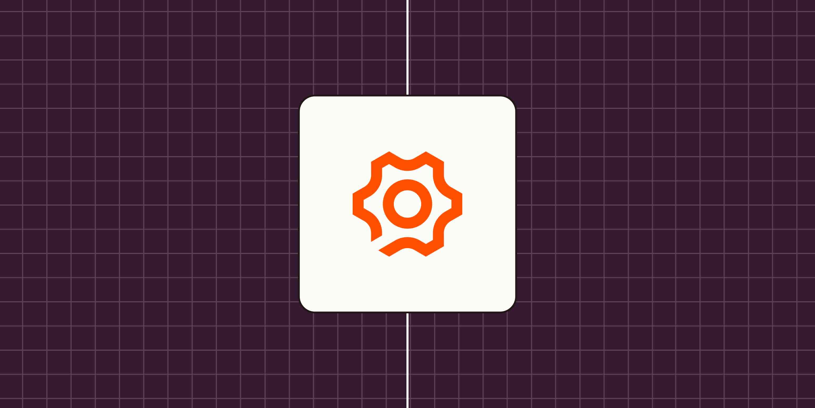 Hero image with a cog icon representing automation