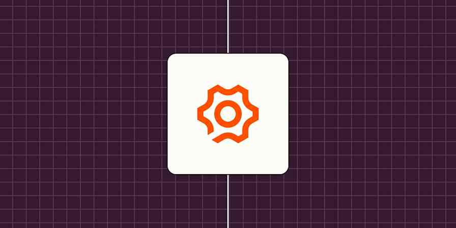 Hero image with a cog icon representing automation