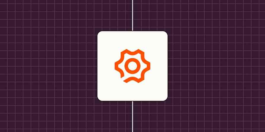 Hero image with a cog icon representing automation