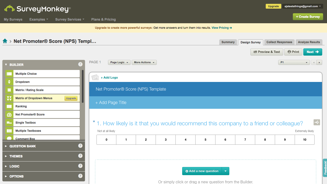 SurveyMonkey template