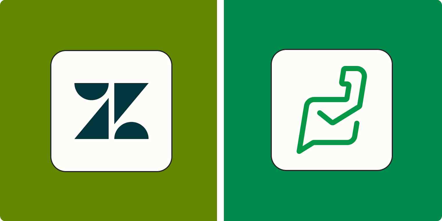 Hero image with the Zendesk and Zoho logos