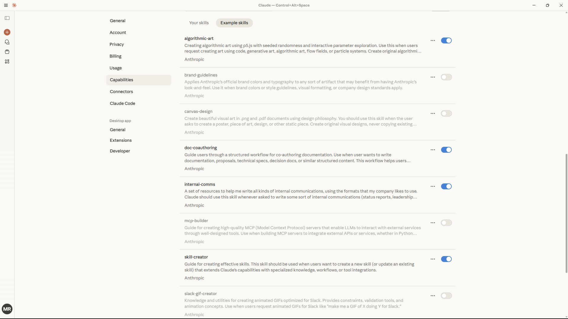 Example Skills in Claude