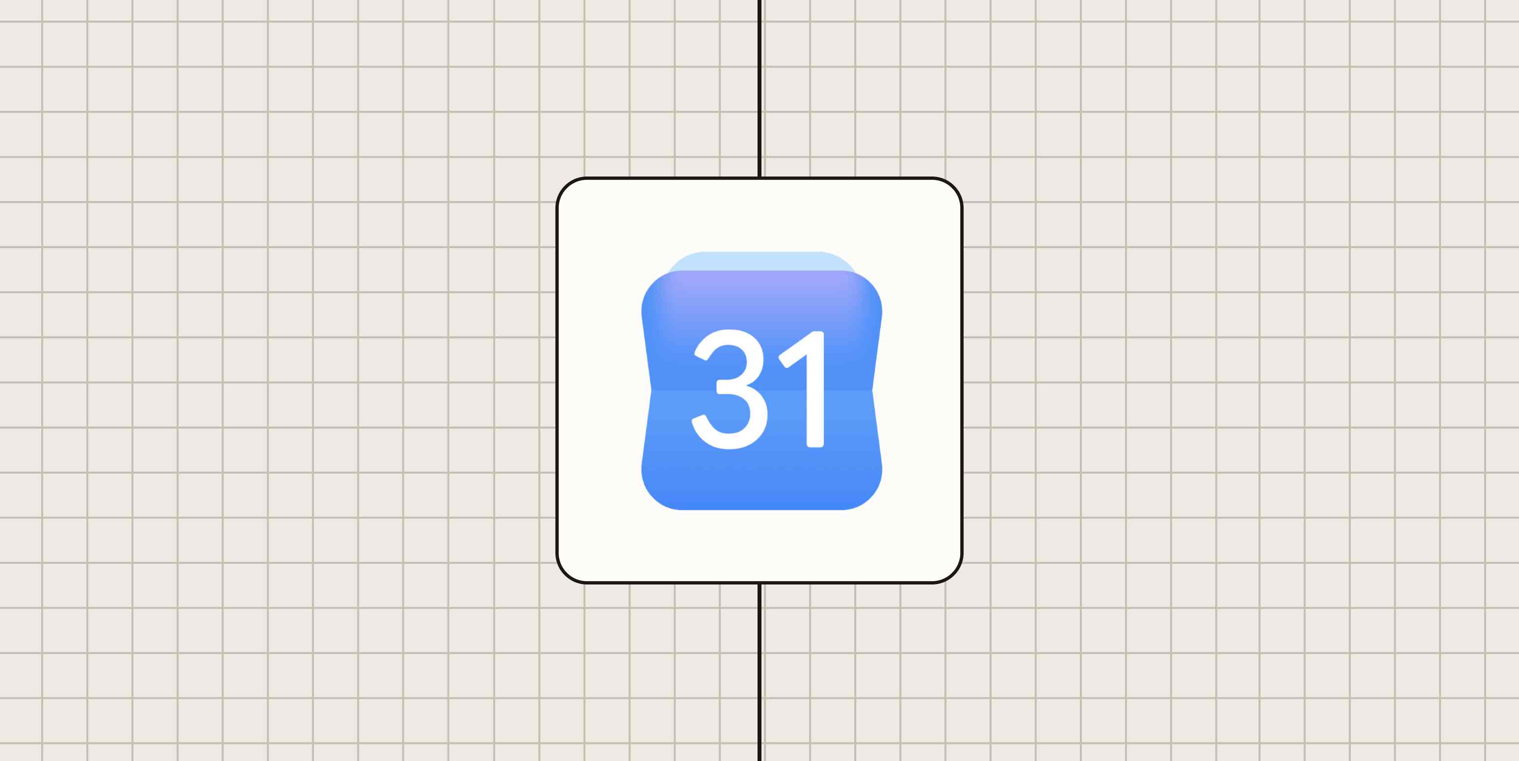 A hero image for Google Calendar app tips with the Google Calendar logo on a blue background