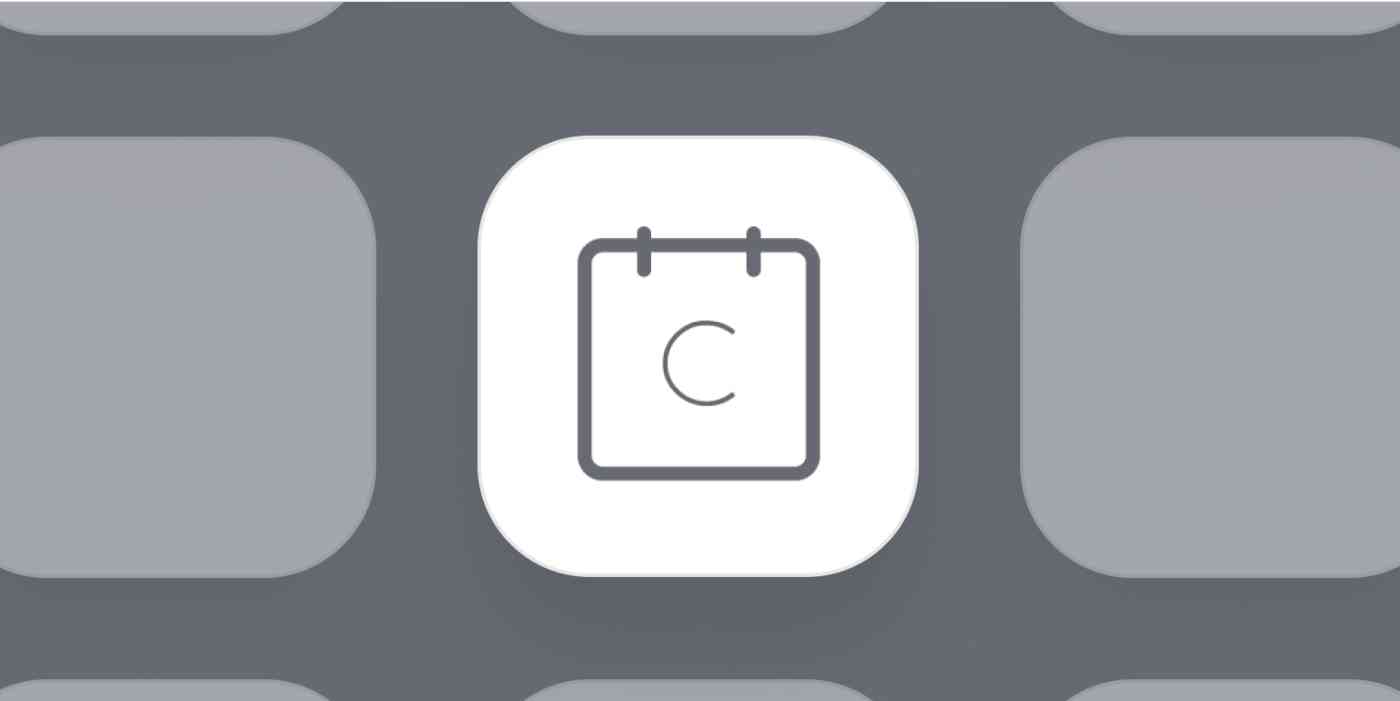 Hero image for app of the day with the Calendly logo on a gray background
