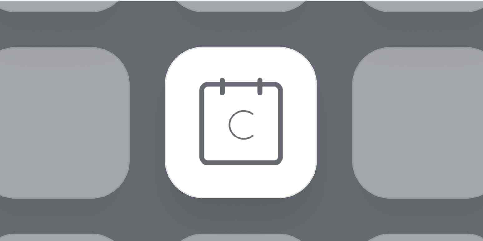 Hero image for app of the day with the Calendly logo on a gray background