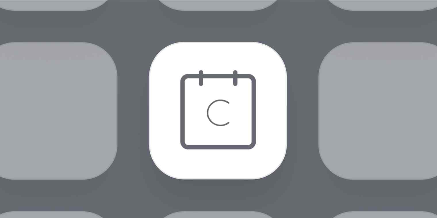 Hero image for app of the day with the Calendly logo on a gray background