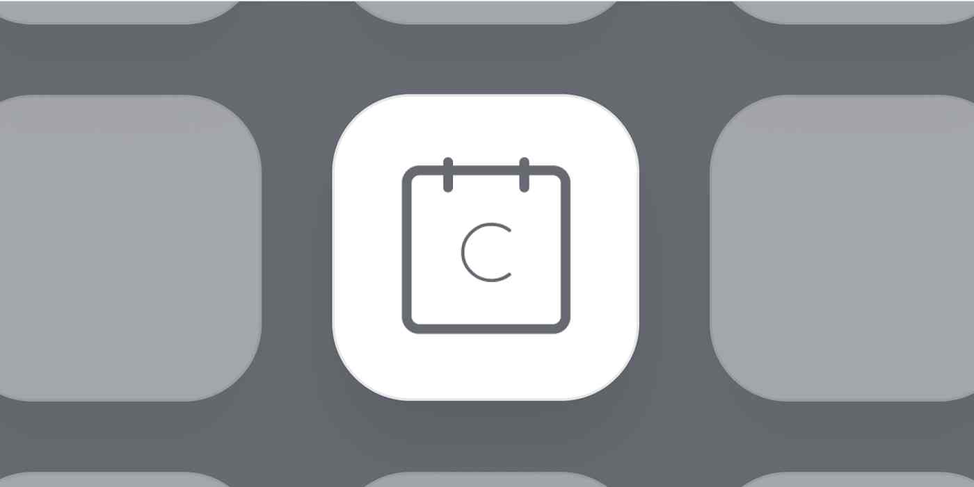 Hero image for app of the day with the Calendly logo on a gray background