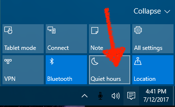 Windows Quiet Hours