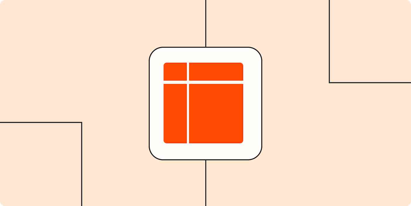 Hero image with an icon of a spreadsheet, database, or list
