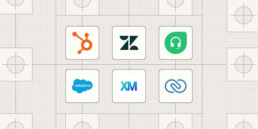Hero image with the logos of the best customer experience software