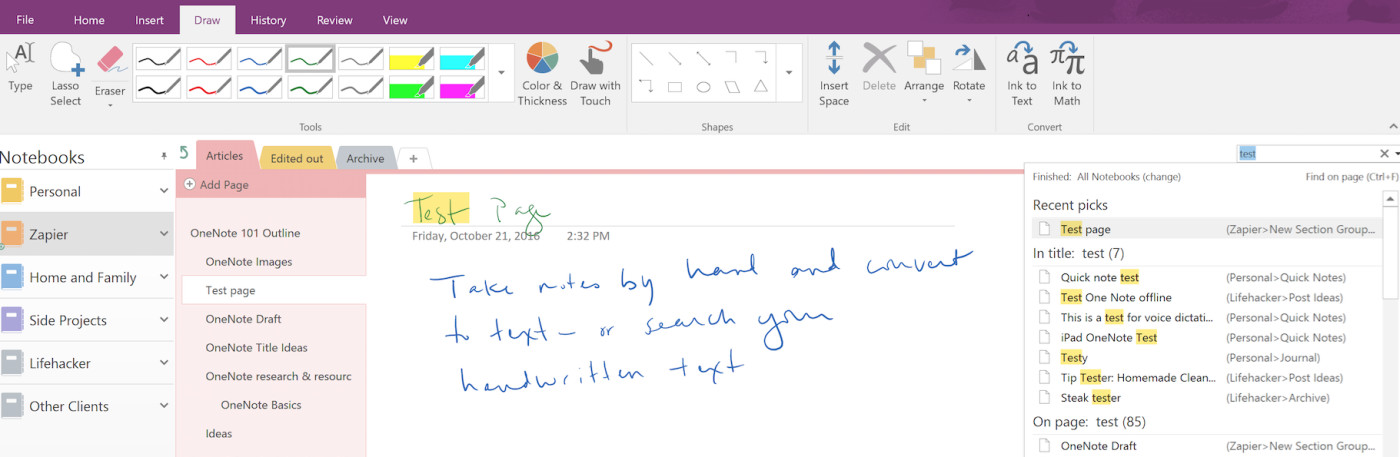 onenote for mac convert to text