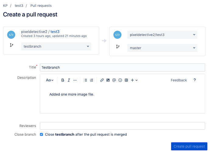 How to Create a Pull Request in Bitbucket