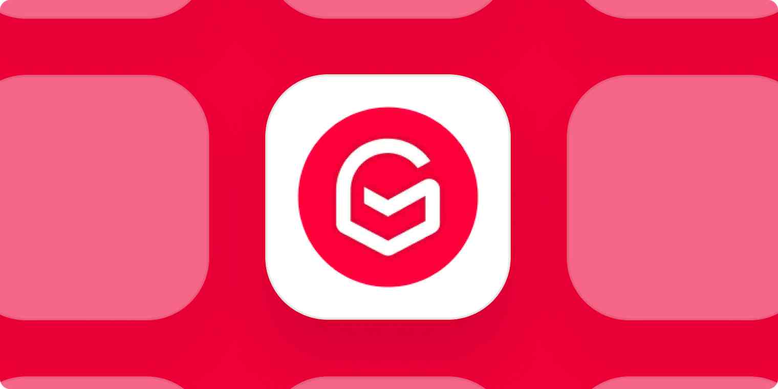 Gmelius app logo on a pink background