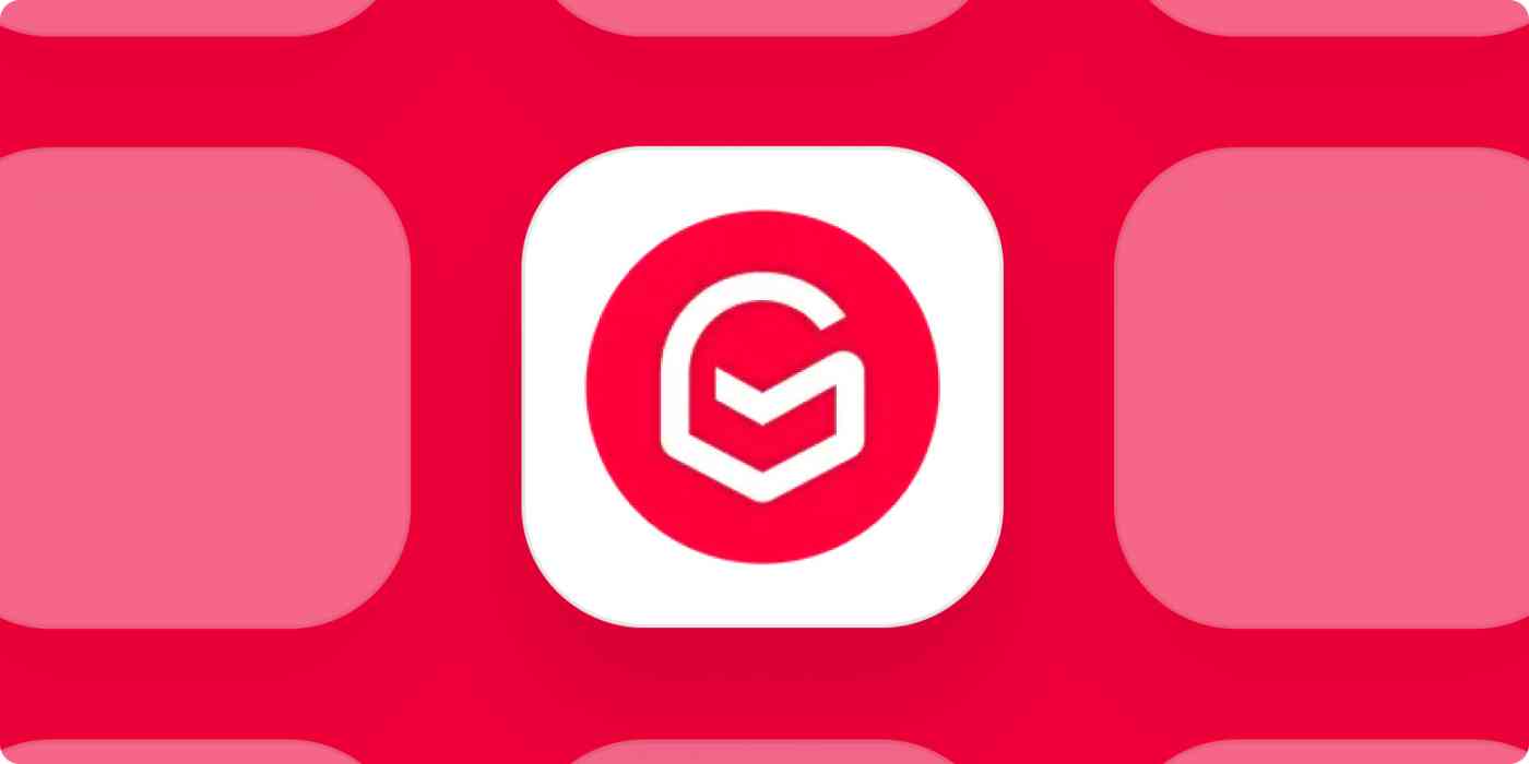 Gmelius app logo on a pink background
