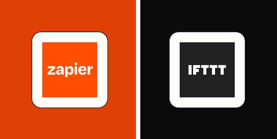 Hero image with the logos of Zapier and IFTTT